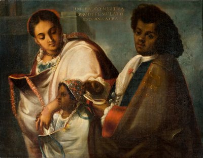 Mulatto and Mestiza Produce a Mulatto Return-Backwards, c.1715 by Juan Rodríguez Juárez